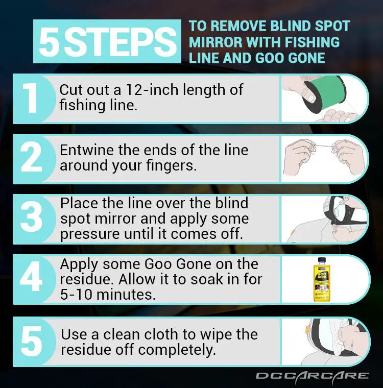 5 steps  to remove blind spot mirror with goo gone