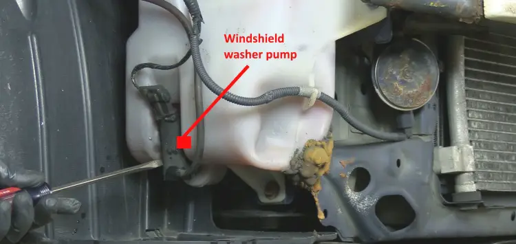A bad windshield washer pump can cause fluid not coming out.
