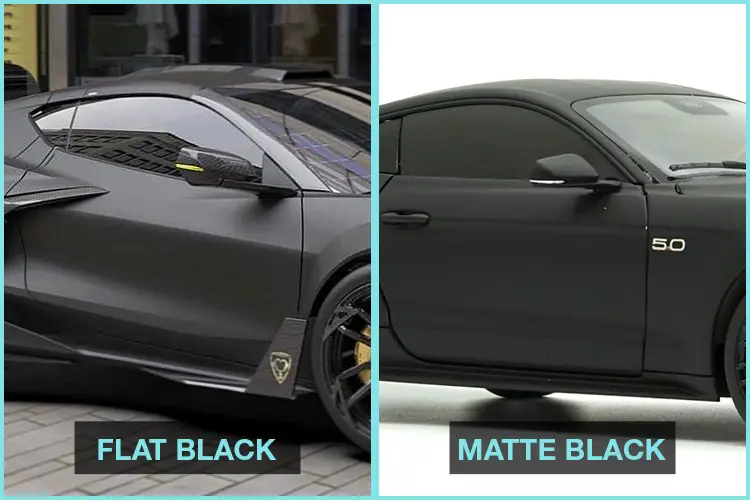 Flat black vs matte black