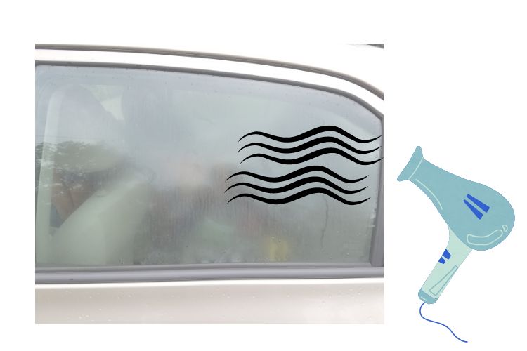 use a hair dryer to defog your car windows
